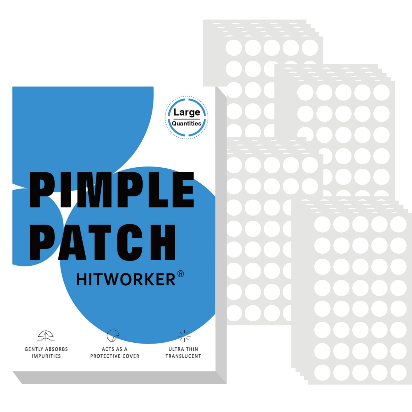 Skincare The Originote - 800Pcs Hydrocolloid Acne Pimple Patches, Invisible
