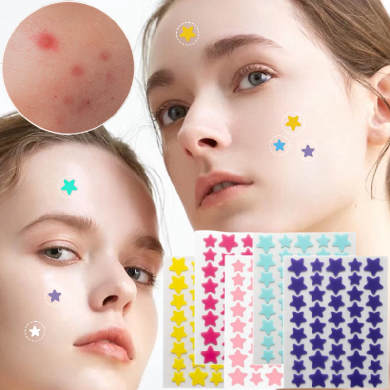 7/10/14Pcs Colorful Star Acne  - Skincare Qv ulasan dan harga