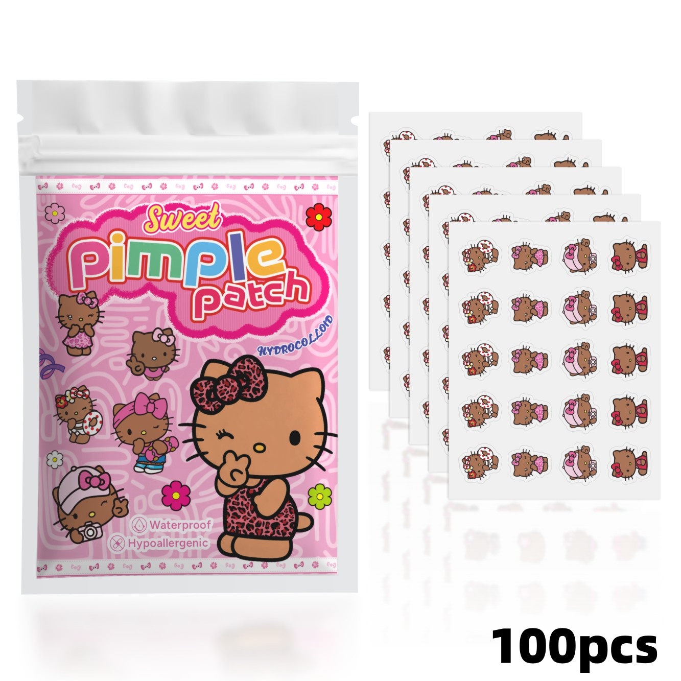 100PCS hello kitty Acne patche - Skincare The Originote ulasan dan harga