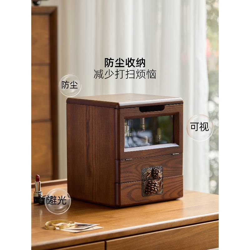XL Cosmetics Storage Box Woode - Xl Skincare ulasan dan harga