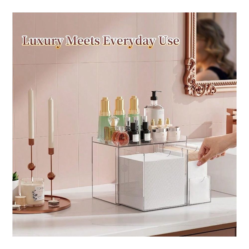 Face Towel Holder With 3 Drawe - Xl Skincare ulasan dan harga