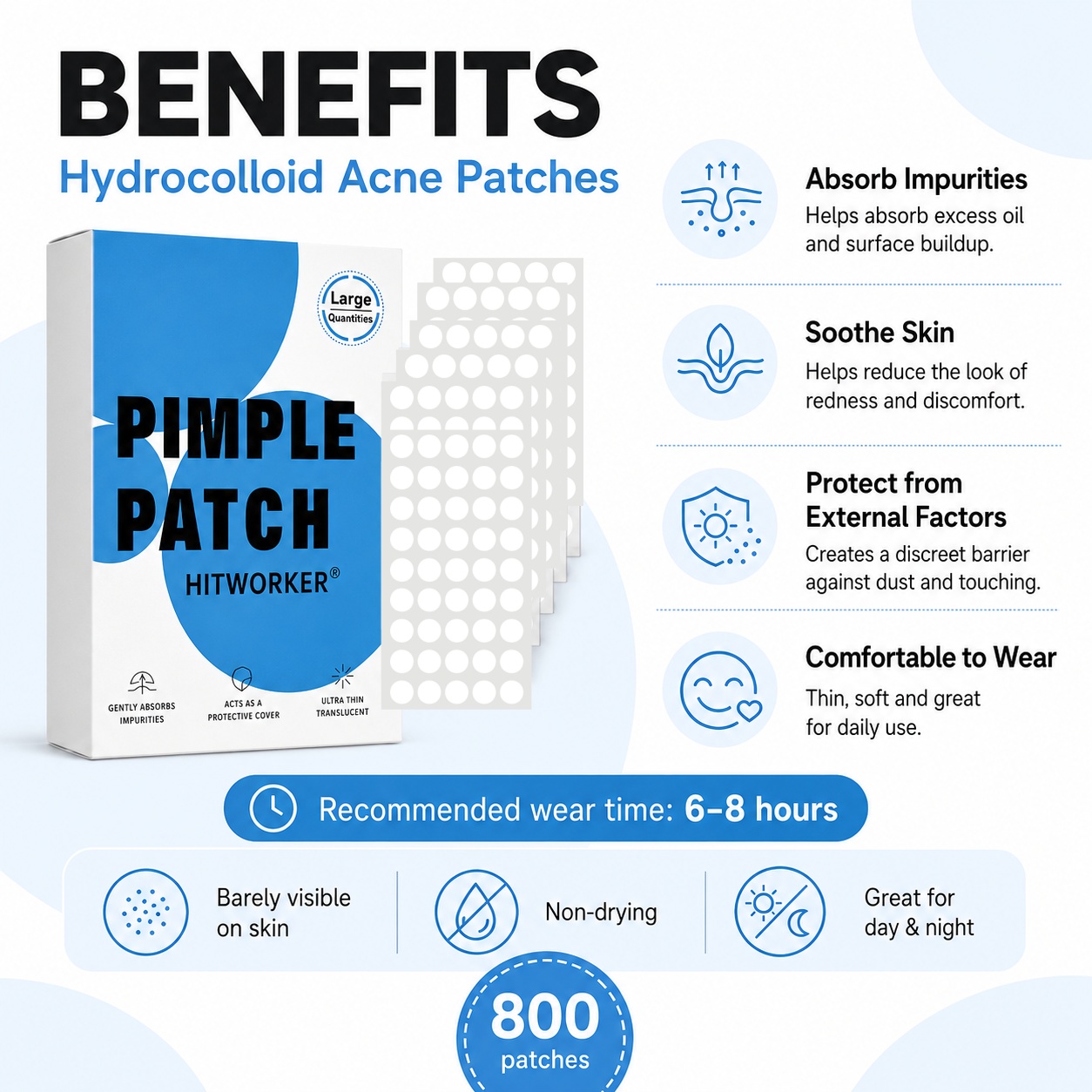 800Pcs Hydrocolloid Acne Pimpl - Skincare The Originote ulasan dan harga